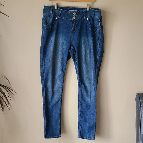 Vintage Mecca Femme  jeans womens sz.14 W embellished pockets (N1) - Picture 2 of 16